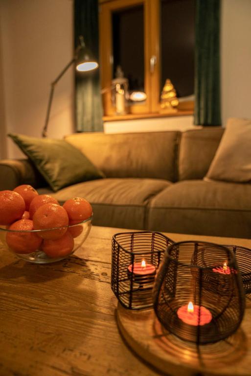 Posezení v ubytování Almhütte Hebalm mit Whirpool