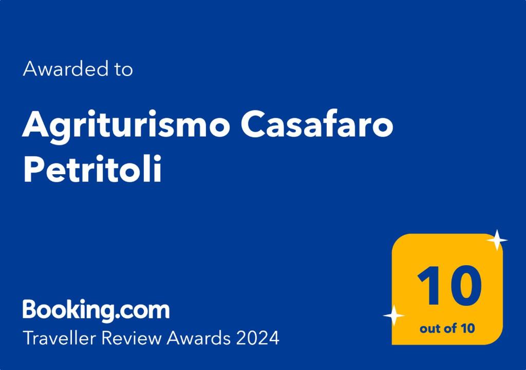 Certifikát, ocenenie alebo iný dokument vystavený v ubytovaní Agriturismo Casafaro Petritoli
