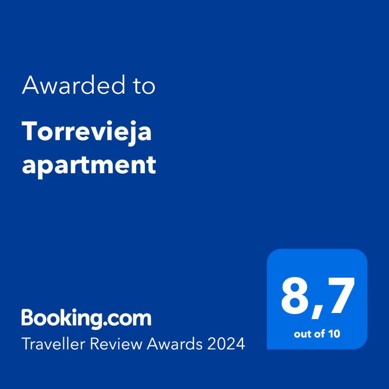 Certifikát, hodnocení, plakát nebo jiný dokument vystavený v ubytování Torrevieja apartment