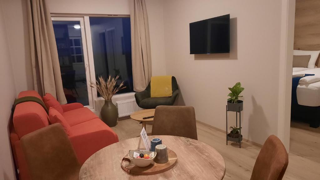 TV a/nebo společenská místnost v ubytování Stracta Apartments