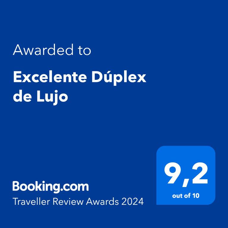Certifikát, hodnocení, plakát nebo jiný dokument vystavený v ubytování Excelente Dúplex de Lujo