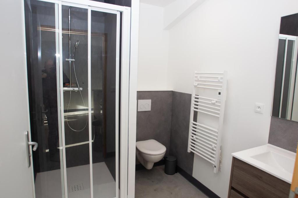Koupelna v ubytování Appart Hotel Coutances