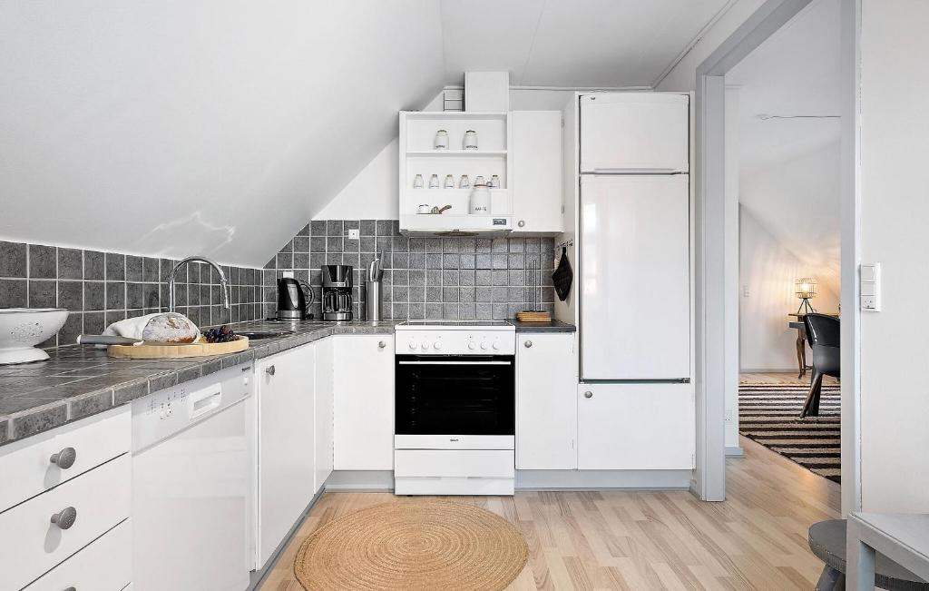Kuchyň nebo kuchyňský kout v ubytování 1 Bedroom Amazing Apartment In Mariager