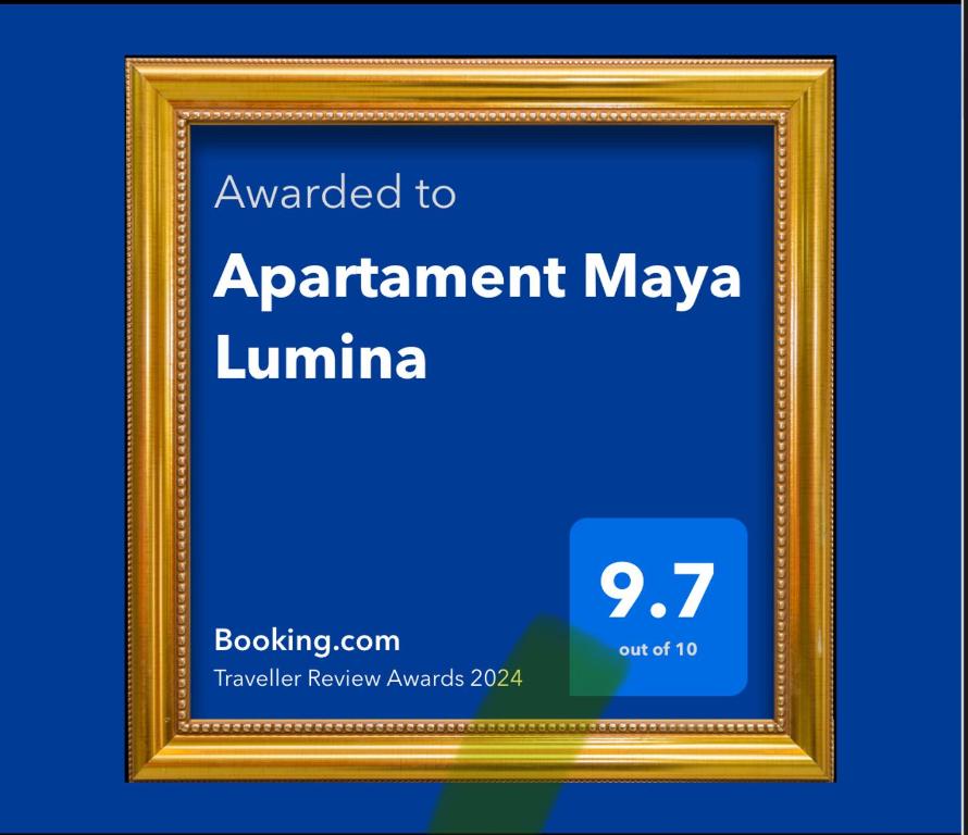 Certifikát, hodnocení, plakát nebo jiný dokument vystavený v ubytování Apartament Maya Lumina
