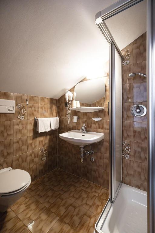 Koupelna v ubytování Hotel Mühlwald