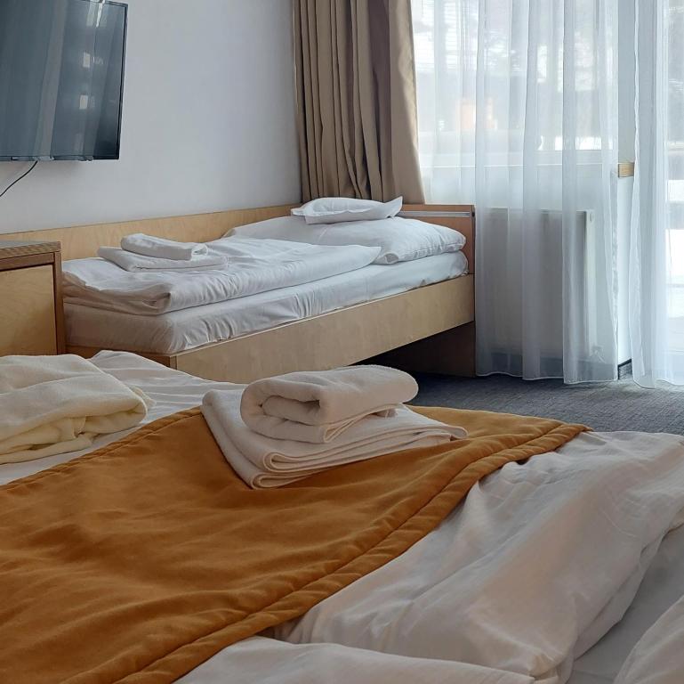 Postel nebo postele na pokoji v ubytování Hotel Diery
