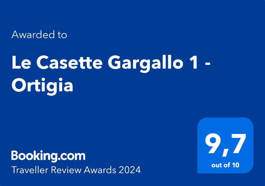 Certyfikat, podpis lub inny dokument wystawiony w obiekcie Le Casette Gargallo 1 - Ortigia