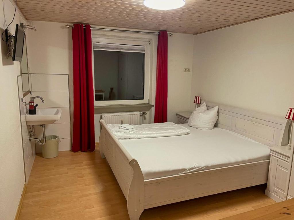 Postel nebo postele na pokoji v ubytování Nobis Krug