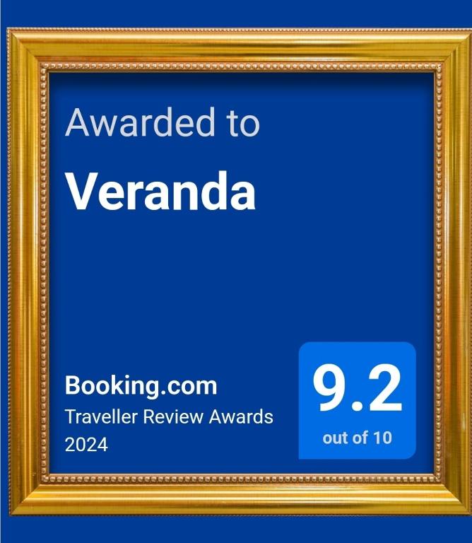 Certifikát, hodnocení, plakát nebo jiný dokument vystavený v ubytování Veranda