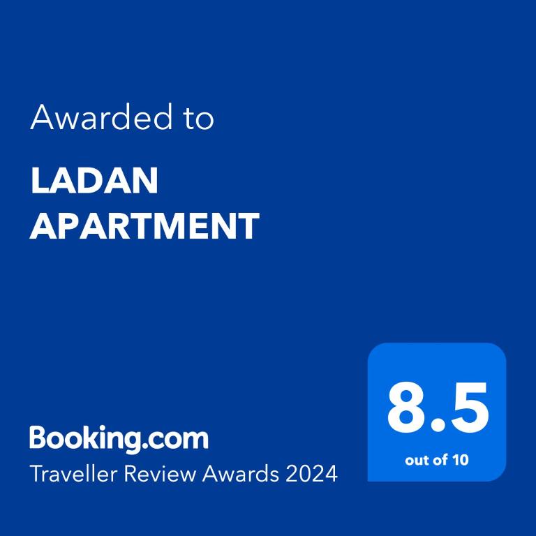 Certifikát, hodnocení, plakát nebo jiný dokument vystavený v ubytování LADAN APARTMENT