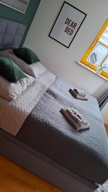 Postel nebo postele na pokoji v ubytování Bergliebe