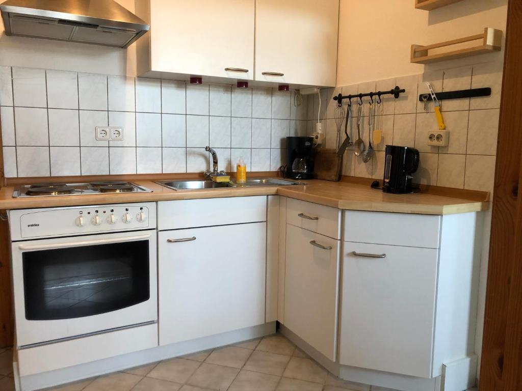 Kuchyň nebo kuchyňský kout v ubytování Das Abendrote Haus