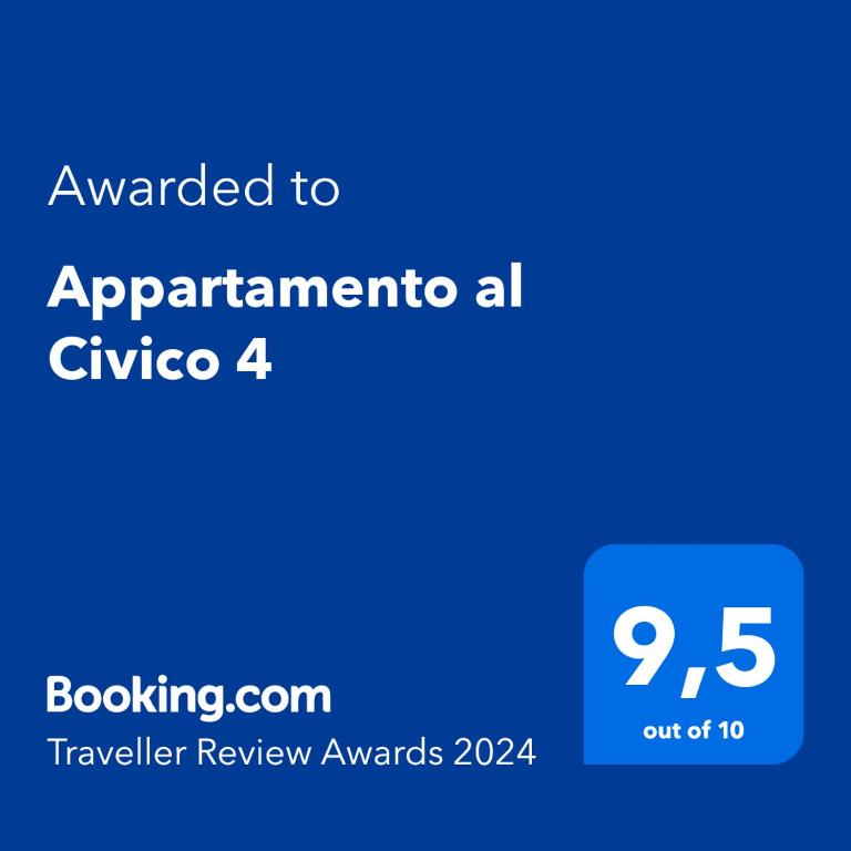 Certifikát, hodnocení, plakát nebo jiný dokument vystavený v ubytování Appartamento al Civico 4
