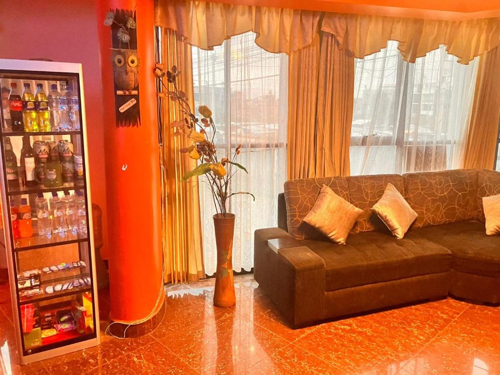 Posezení v ubytování Hostal El Rancho
