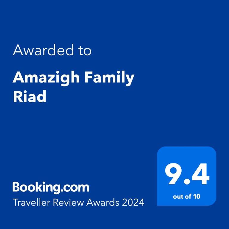 Certifikát, hodnocení, plakát nebo jiný dokument vystavený v ubytování Amazigh Family Riad