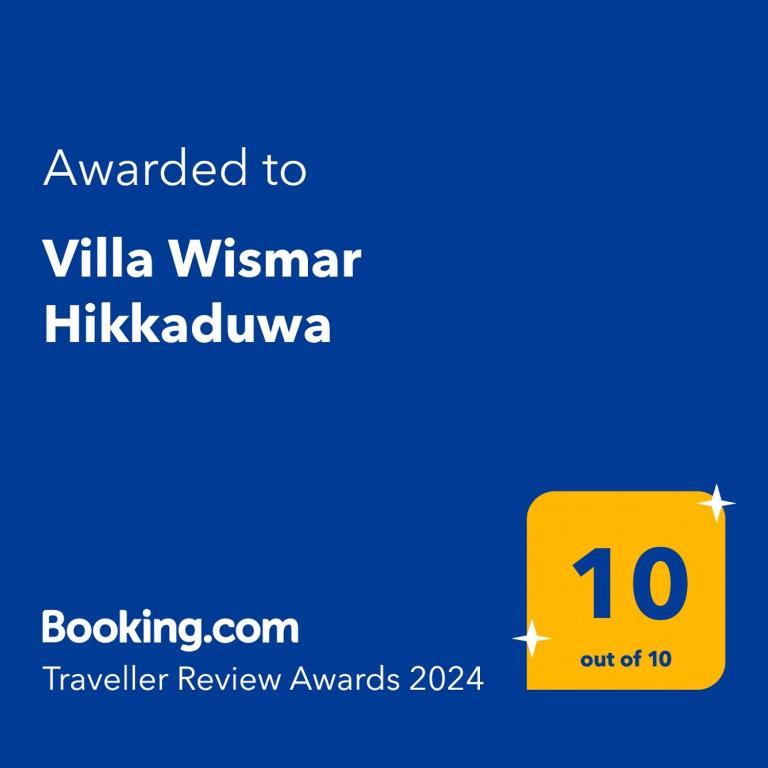 Certifikát, hodnocení, plakát nebo jiný dokument vystavený v ubytování Villa Wismar Hikkaduwa