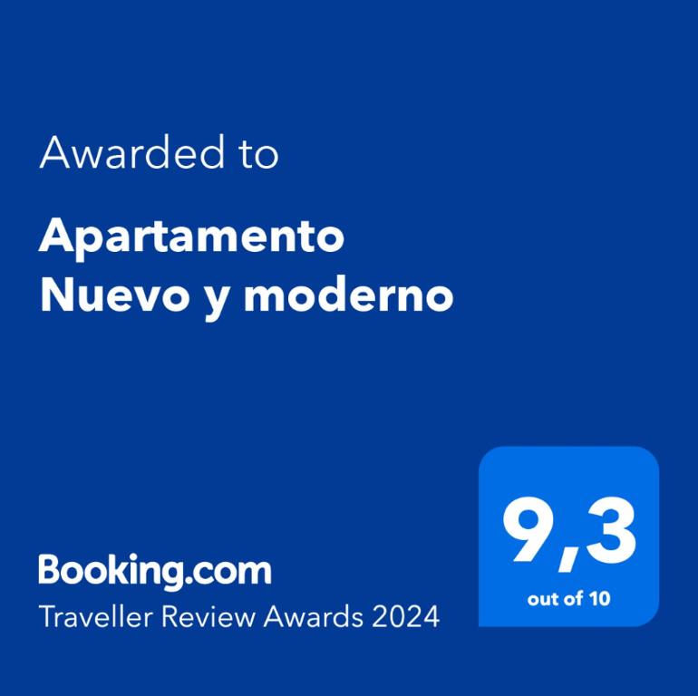 Certifikát, ocenenie alebo iný dokument vystavený v ubytovaní Apartamento Nuevo y moderno