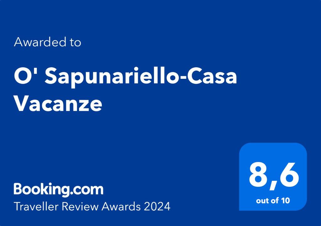 um rectângulo azul com as palavras o Savantilla casa Vanca nele em O' Sapunariello-Casa Vacanze em Nápoles