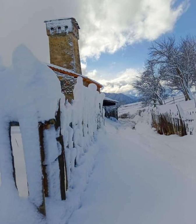 Iamze's Guest House durante l'inverno