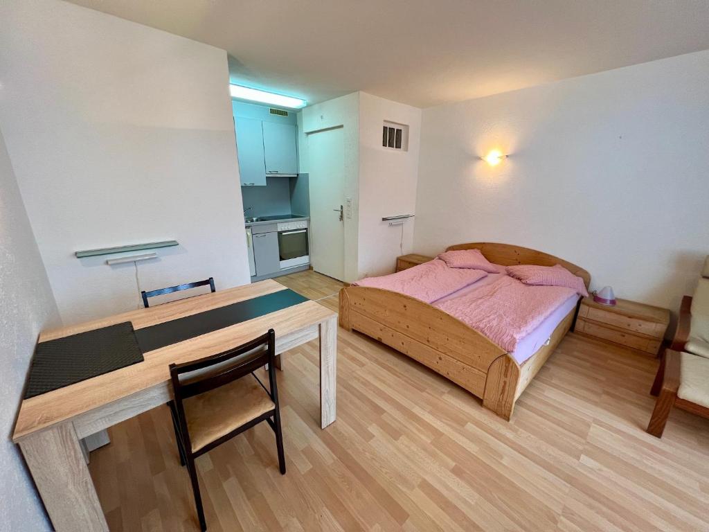 Postel nebo postele na pokoji v ubytování Matterhof