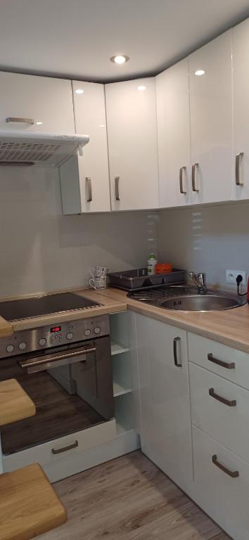 Kuchyňa alebo kuchynka v ubytovaní Apartament Pod 12 B