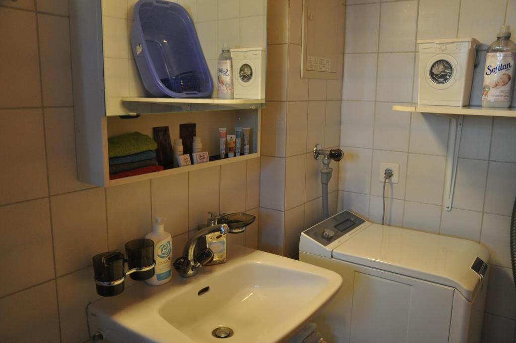 Koupelna v ubytování Ferienwohnungen Alter Raaben
