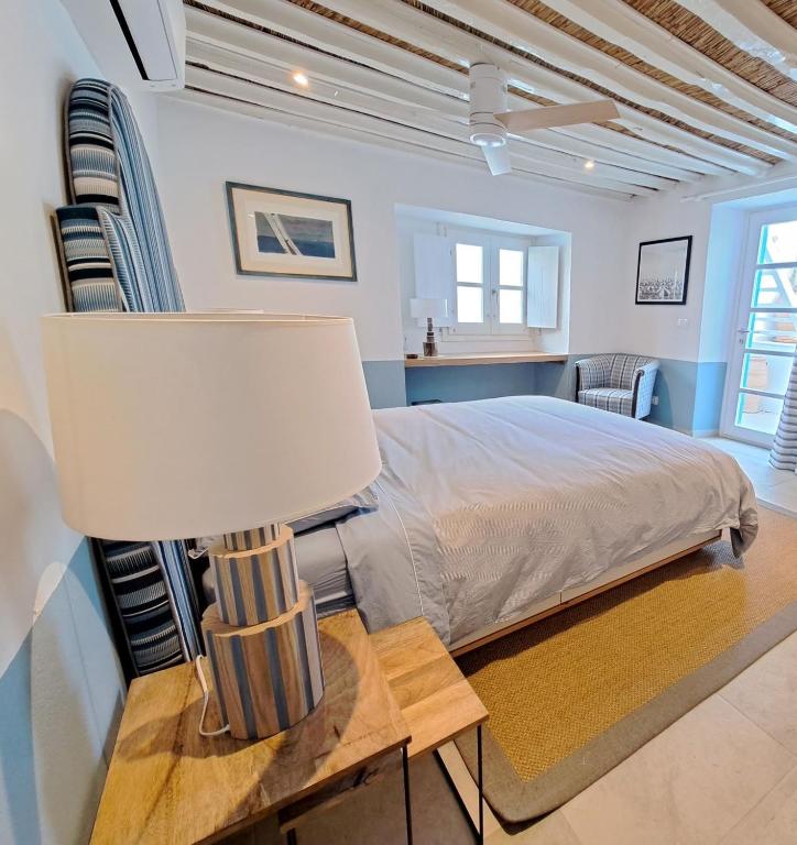 Postel nebo postele na pokoji v ubytování La Scaletta Guest House in Spilia Leros