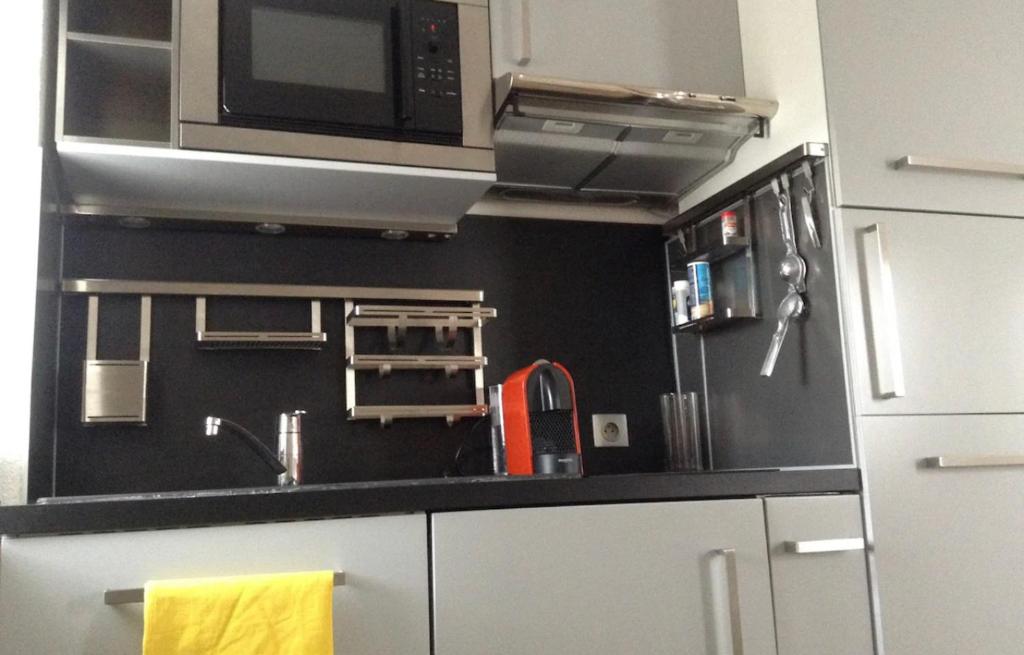 Dapur atau dapur kecil di Studio climatisé indépendant plein cœur de Lyon