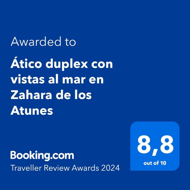Certyfikat, podpis lub inny dokument wystawiony w obiekcie Ático duplex con vistas al mar en Zahara de los Atunes