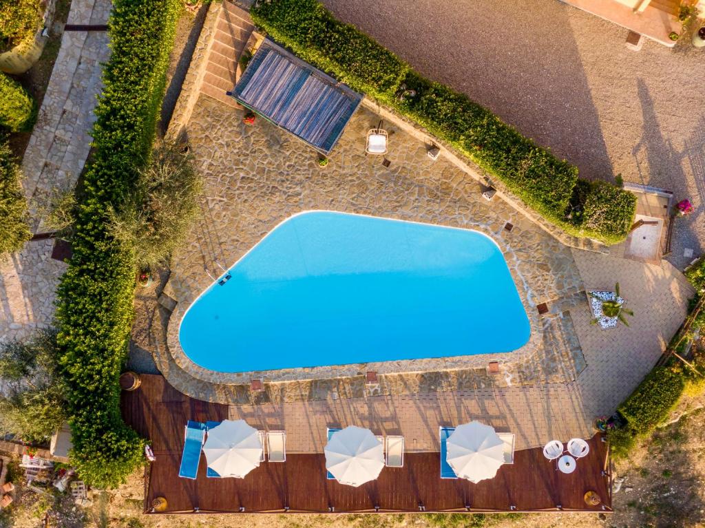 Bazén v ubytovaní Podere Vergianoni immerso nelChianti con piscina alebo v jeho blízkosti