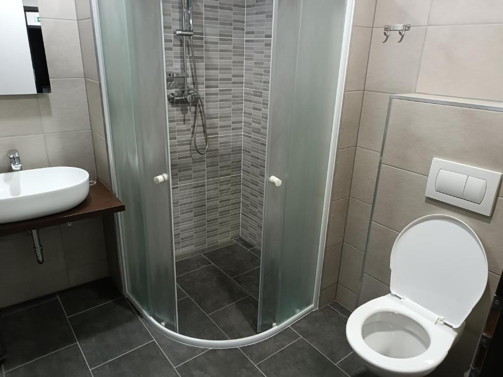 Koupelna v ubytování Penzion Kotva