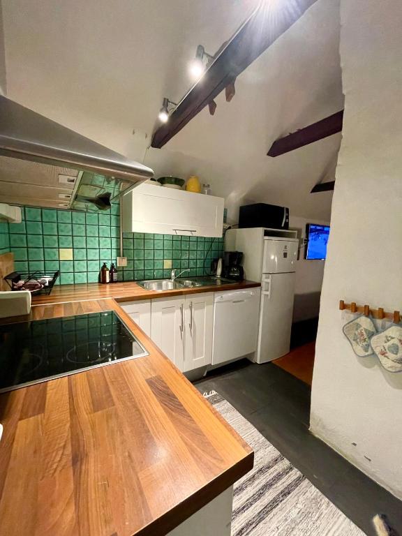 Kuchyň nebo kuchyňský kout v ubytování Logisolkatten