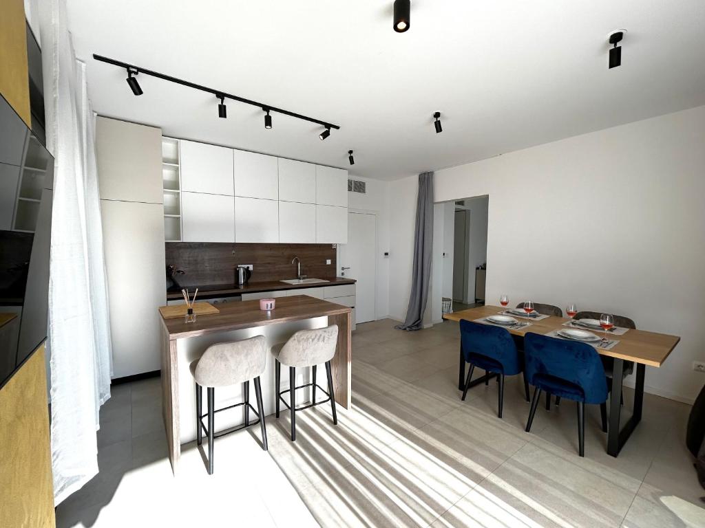 Kuchyň nebo kuchyňský kout v ubytování Sandi Hvar Apartments