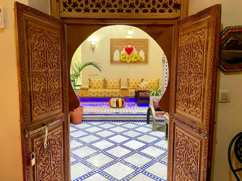 Posezení v ubytování Riad Noor Medina