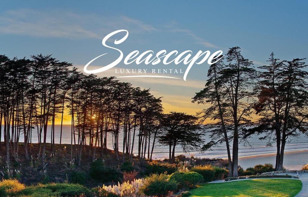 a sign for a resort with the words savance luxury rental at Spectacular Ocean View - 3 Heated Pools - Seascape in Aptos