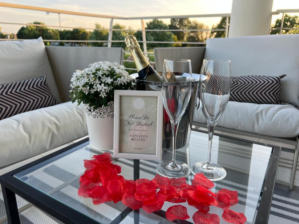 A balcony or terrace at PAGANINI suites and apartments