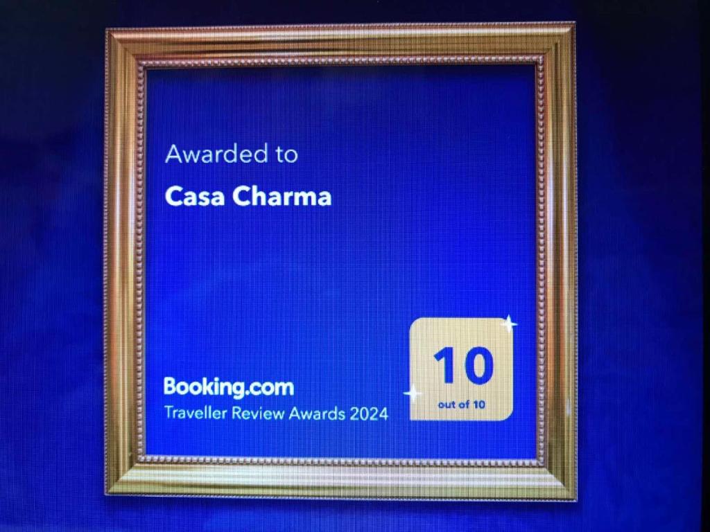 Certifikát, hodnocení, plakát nebo jiný dokument vystavený v ubytování Casa Charma