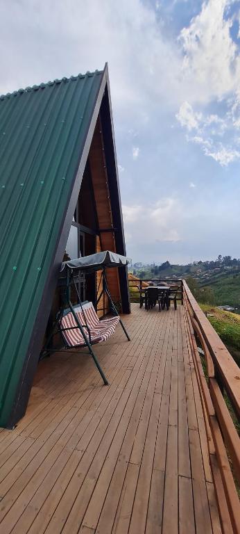 Balkón nebo terasa v ubytování Cabaña Starka & Jacuzzi