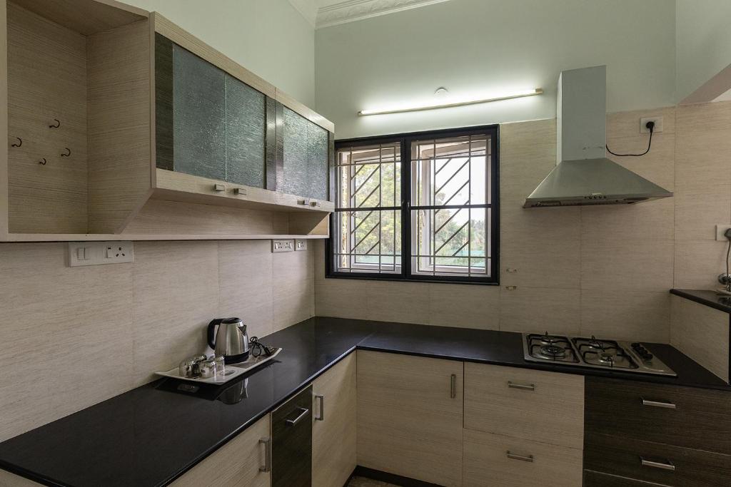 Kuchyň nebo kuchyňský kout v ubytování Hive Service Apartment