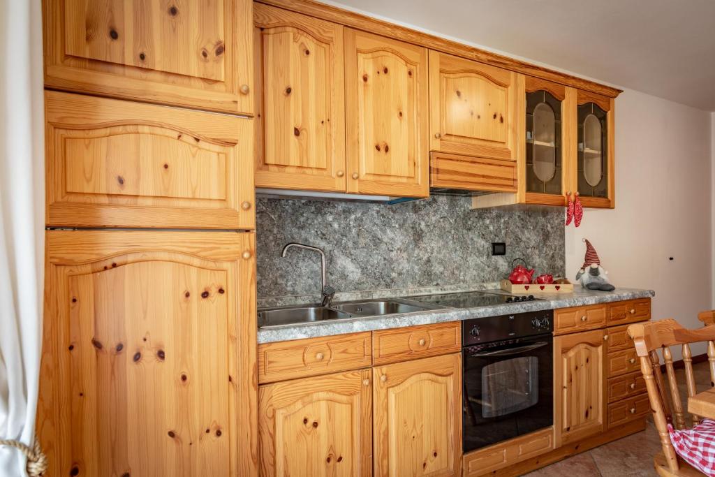 Kuchyň nebo kuchyňský kout v ubytování Residence Stella