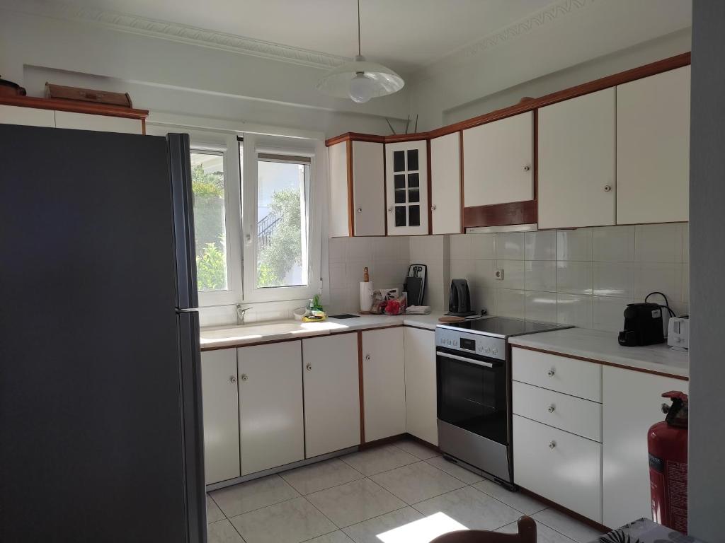 A kitchen or kitchenette at Korakias SeaView