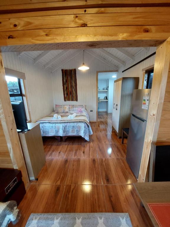 Kuchyň nebo kuchyňský kout v ubytování Cabaña Loft Curaco de Vélez
