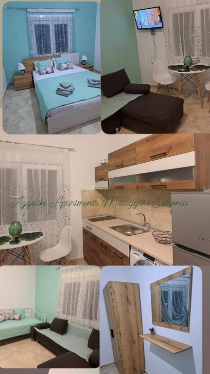 Postel nebo postele na pokoji v ubytování Aggeliki apartment