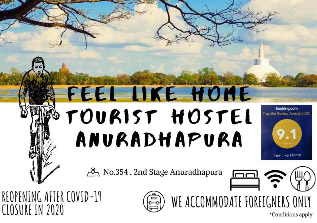 un flyer pour un concert avec un homme à vélo dans l'établissement Feel Like Home Anuradhapura, à Anurâdhapura