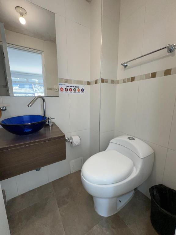 Koupelna v ubytování HOSTELFC CORFERIAS