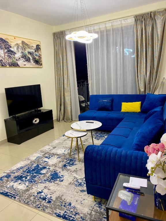 Posezení v ubytování Standpoint Tower Apartment opposite Burj Khalifa