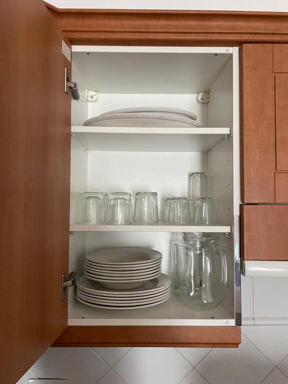 Kuchyň nebo kuchyňský kout v ubytování Blue Views