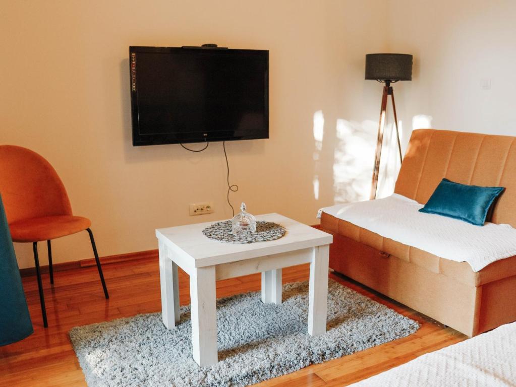 TV a/nebo společenská místnost v ubytování Apartman Mia