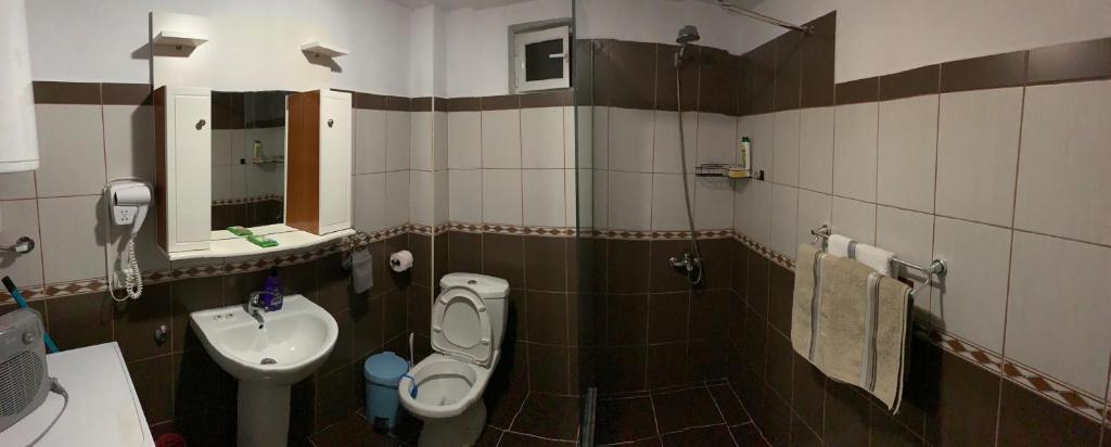 Koupelna v ubytování Vila Spaho