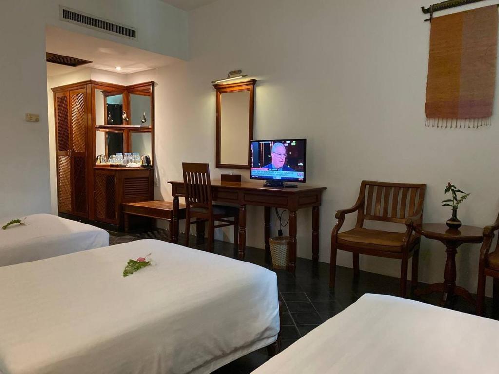 TV a/nebo společenská místnost v ubytování Kingdom Angkor Hotel
